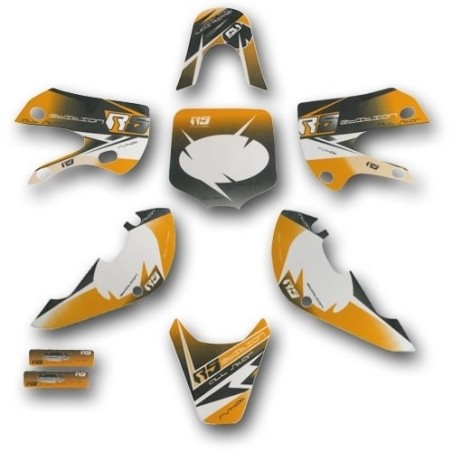 Pièces détachées Dirt bike, Pit bike Kit deco KLX RS Orange LMR PARTS