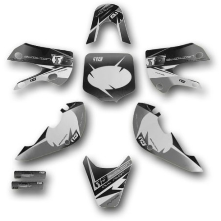 Pièces détachées Dirt bike, Pit bike Kit deco KLX RS Gris LMR PARTS