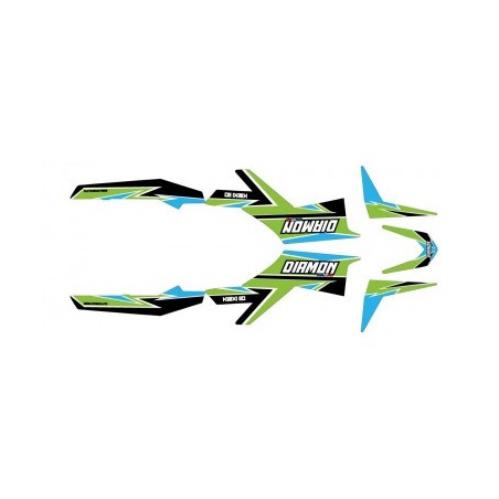 Kit déco - Vert pour quad enfant thermique Kwixi 110cc de la marque Diamon Motors