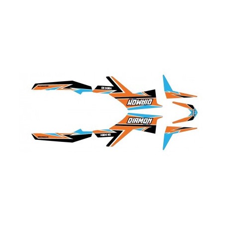 Kit déco - Orange pour quad enfant thermique Kwixi 110cc de la marque Diamon Motors