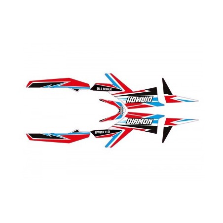 Kit déco - Rouge pour quad enfant thermique Kwixi 110cc de la marque Diamon Motors
