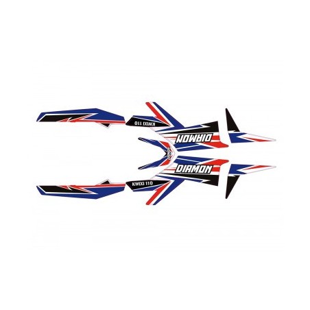 Kit déco - Bleu pour quad enfant thermique Kwixi 110cc de la marque Diamon Motors