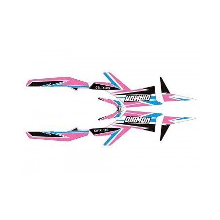 Kit déco - Rose pour quad enfant thermique Kwixi 110cc de la marque Diamon Motors