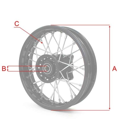 Pièces détachées Dirt bike, Pit bike Jantes 10" avant Racing - axe Ã¸15mm LMR PARTS