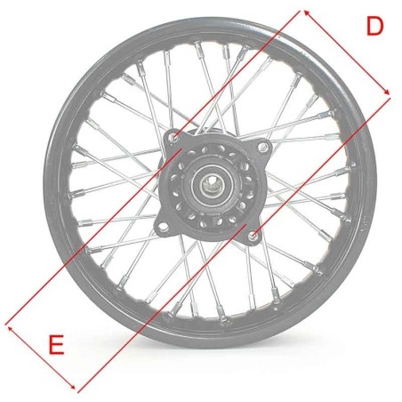 Pièces détachées Dirt bike, Pit bike Jantes 10" avant Racing - axe Ã¸15mm LMR PARTS