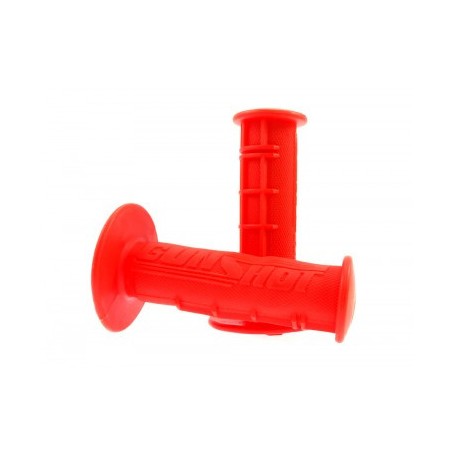 Poignées GUNSHOT - Rouge  pour motocross GUNSHOT MX-1 150 et 250cc le mini rider