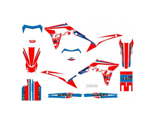 Kit déco GST 250 MX-3 pour motocross GUNSHOT MX-3 250cc  le mini rider