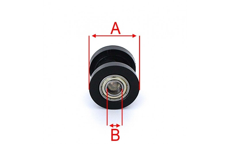 Pièces détachées Roulette de chaine classique en téflon 10mm jaune LMR PARTS