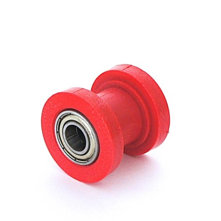 Pièces détachées Dirt bike, Pit bike Roulette de chaine classique rouge en téflon 8mm LMR PARTS