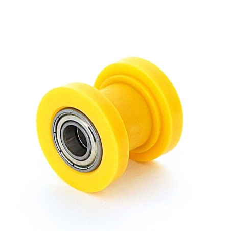 Pièces détachées Dirt bike, Pit bike Roulette de chaine classique jaune en téflon 8mm LMR PARTS