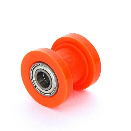 Pièces détachées Dirt bike, Pit bike Roulette de chaine classique orange en téflon 8mm LMR PARTS