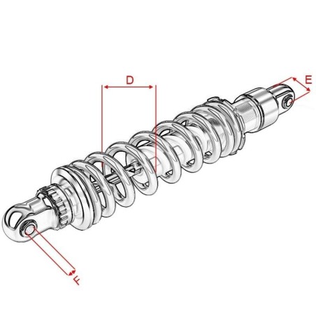Pièces détachées Dirt bike, Pit bike Suspensions Monobras Rouge 260mm LMR PARTS