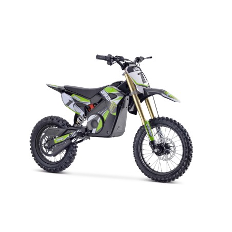 Dirt bike électrique pour enfant : RX 1300 watts 12/14" verte
