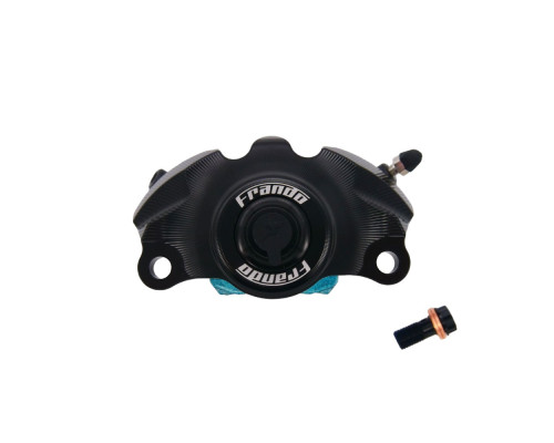 Freinage Etrier forgé monobloc Frando 2 pistons black blue Frando