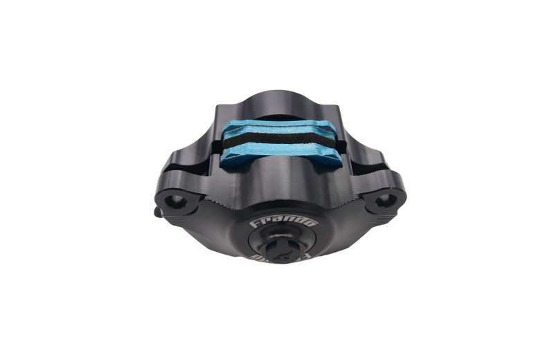 Freinage Etrier forgé monobloc Frando 2 pistons black blue Frando