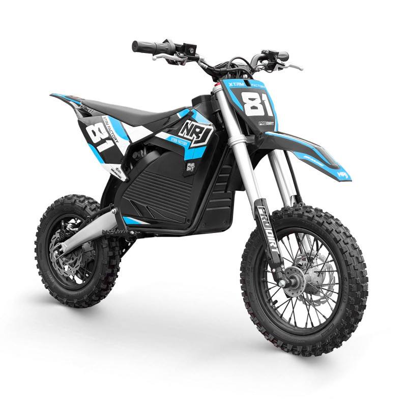 Dirt bike électrique NRJ 1000w 10/12" - bleu