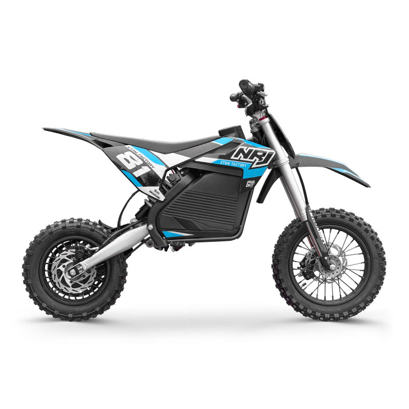 Dirt bike électrique NRJ 1000w 10/12" - bleu