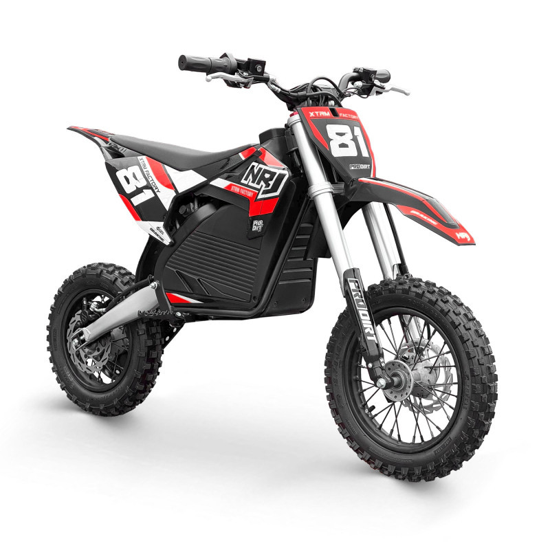 Dirt bike électrique NRJ 1000w 10/12" - rouge