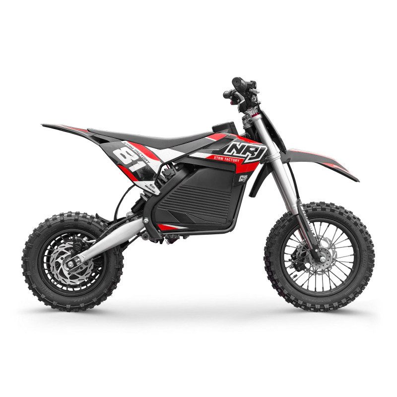 Dirt bike électrique NRJ 1000w 10/12" - rouge