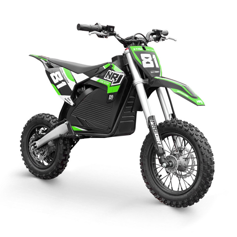 Dirt bike électrique NRJ 1000w 10/12" - vert