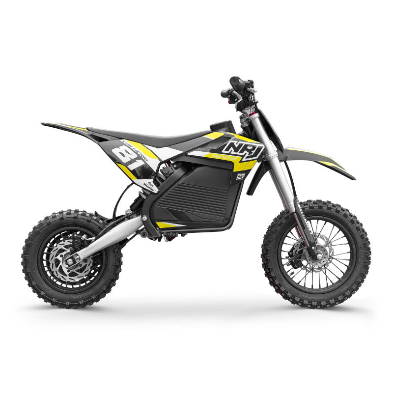 Dirt bike électrique NRJ 1000w 10/12" - jaune