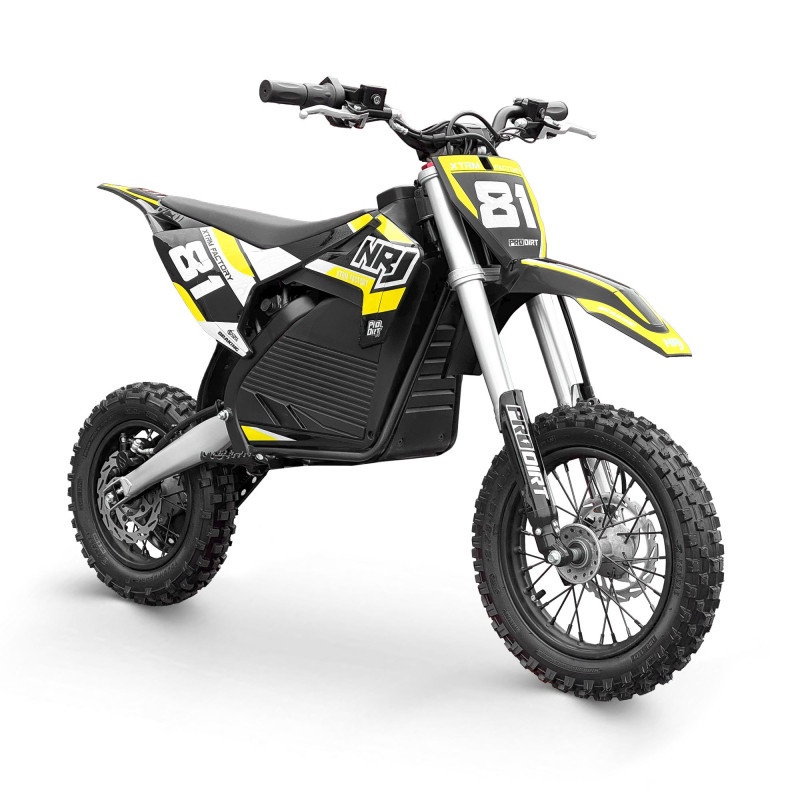 Dirt bike électrique NRJ 1000w 10/12" - jaune