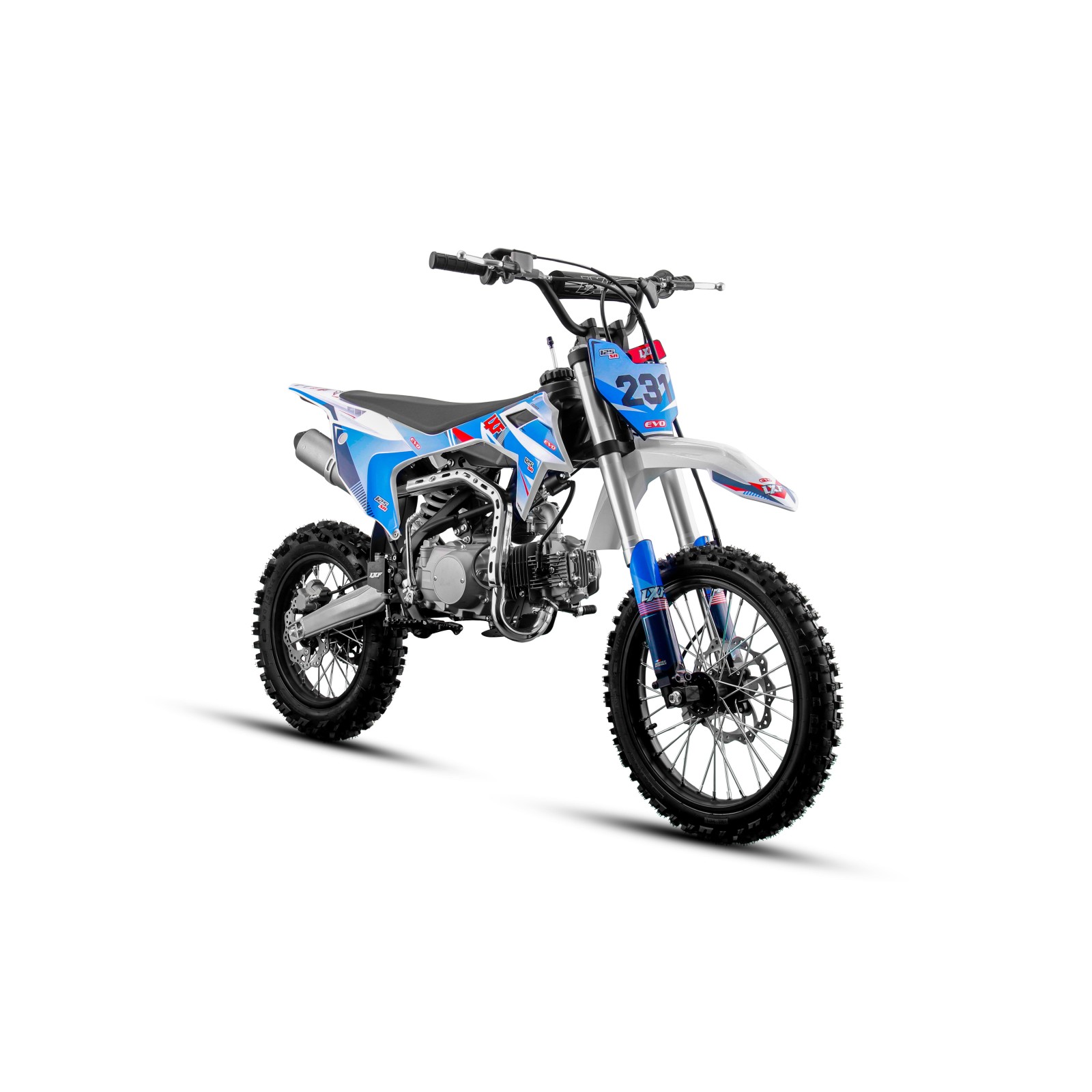 Dirt bike LXF 125 SR - bleu/rouge - LeMiniRider