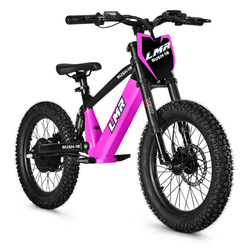 Draisienne électrique enfant LMR Rush 18" 500w - rose