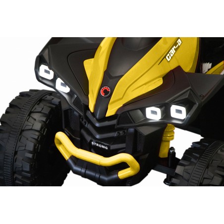 Quad électrique enfant LMR buzz jaune, 2 moteurs 35w, télécommande parentale 2.4 Ghz Quad enfant