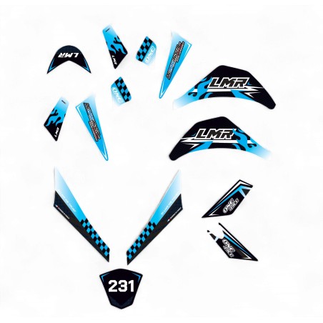 Pièces pocket quad Kit déco pocket quad 49cc / 800w bleu LMR PARTS