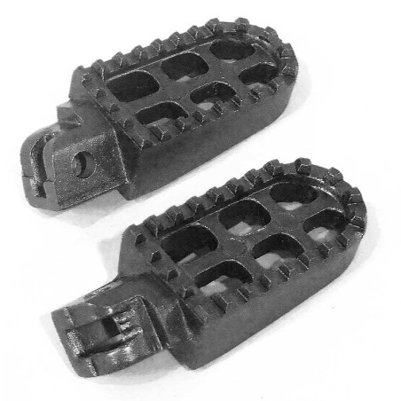 Pièces détachées Dirt bike, Pit bike Cale pieds aluminium - Noir LMR PARTS