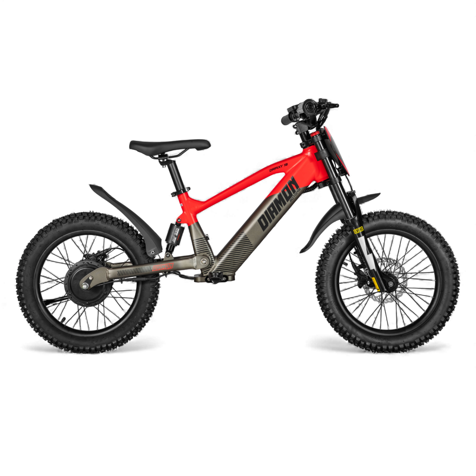 Draisienne électrique enfant diamon draxy 18" rouge