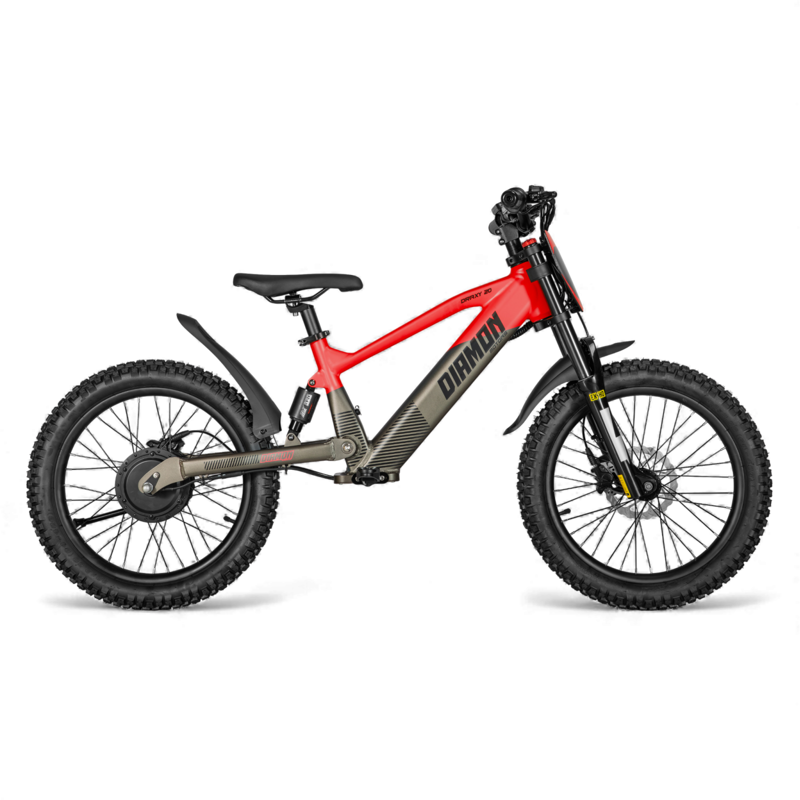 Draisienne électrique enfant diamon draxy 20" rouge