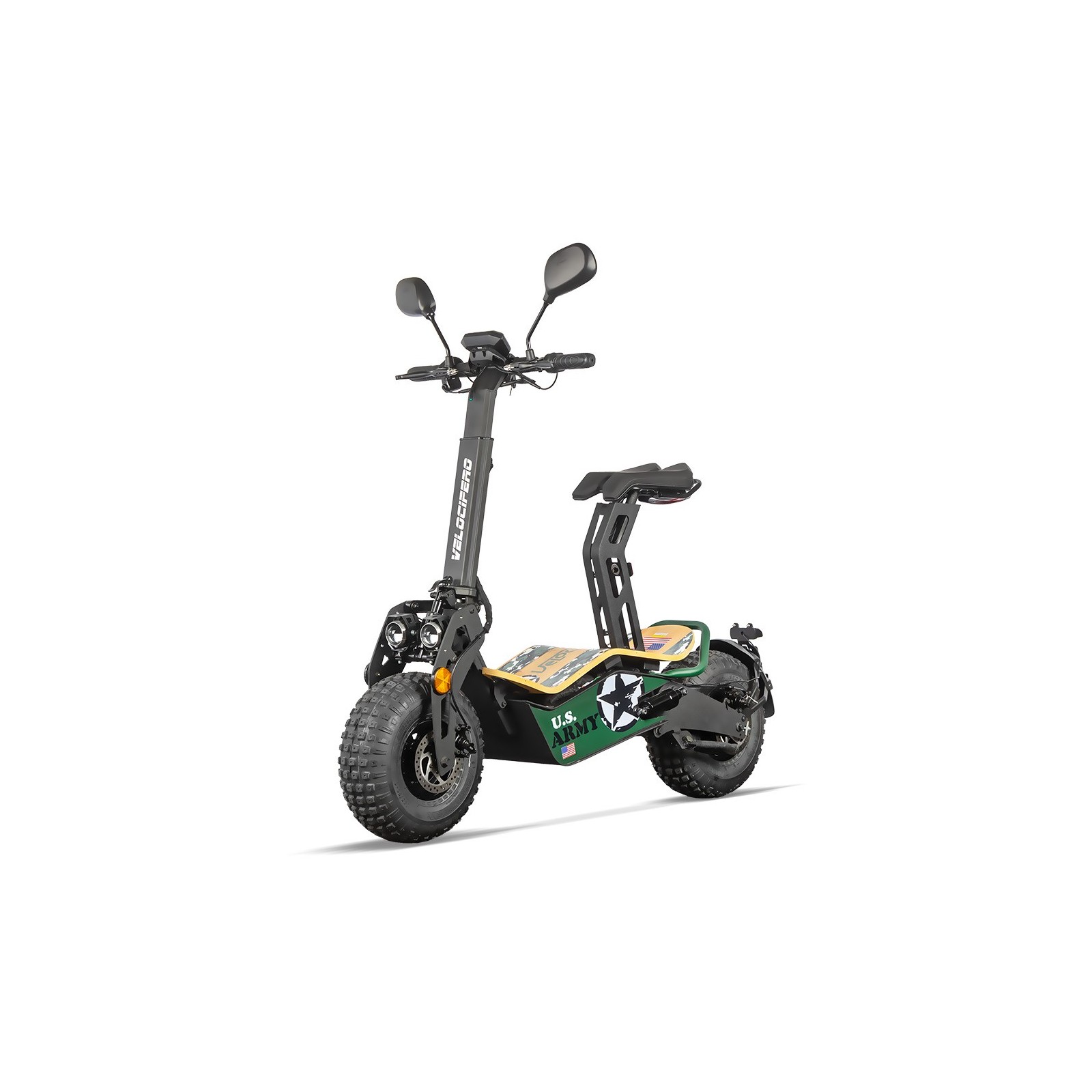 Trottinette électrique Velocifero 810W 48V - vert army