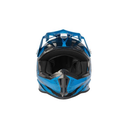 Casque enfant cross Kimo bro v2 brillant bleu