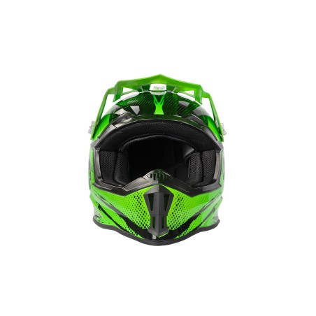 Casque enfant cross Kimo bro v2 brillant vert