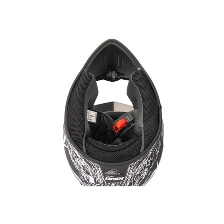 Casque enfant cross Kimo bro v2 brillant rouge