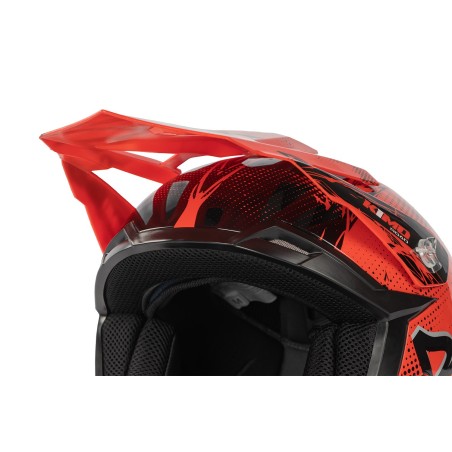 Casque enfant cross Kimo bro v2 brillant rouge