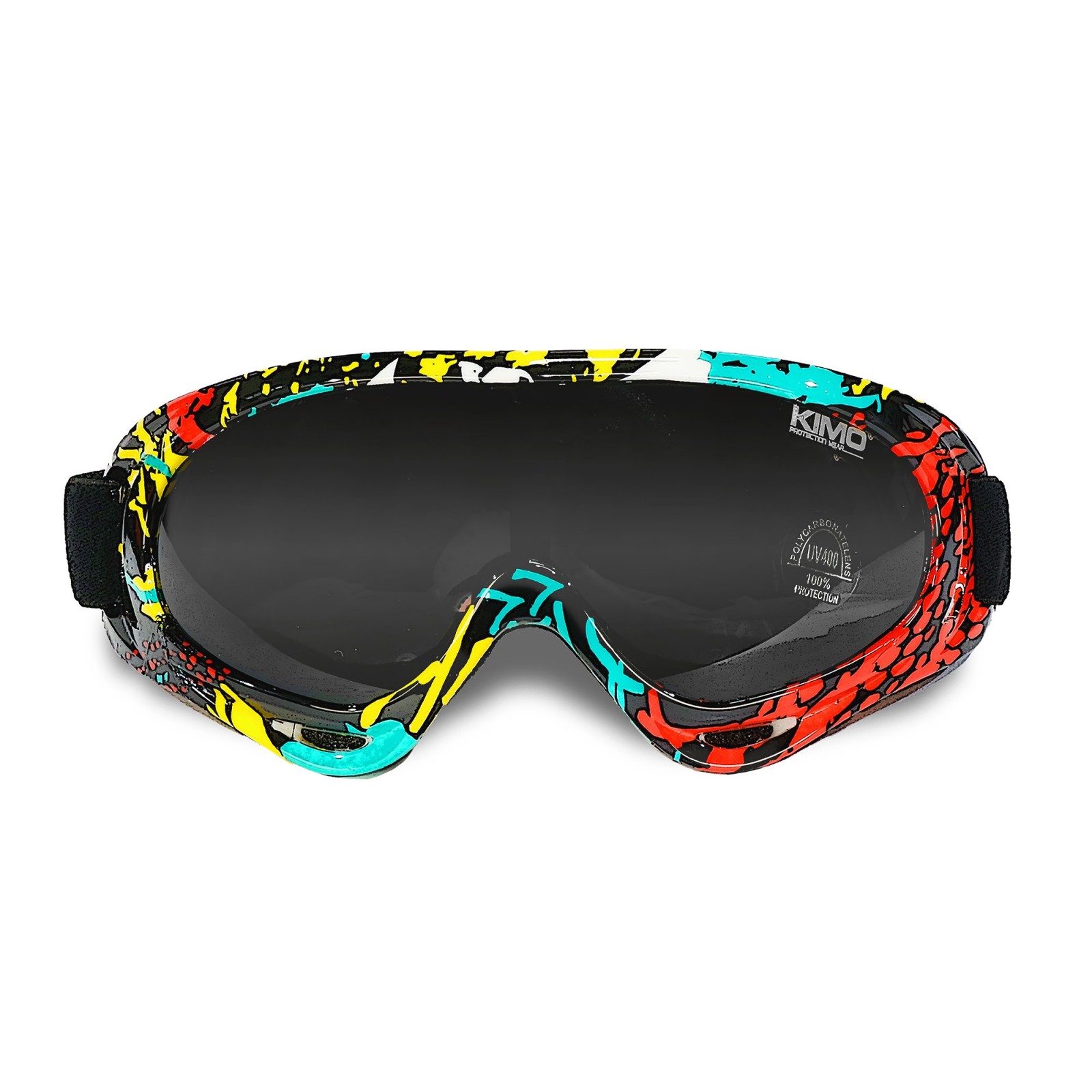 Masque cross kimo enfant vert/bleu/jaune
