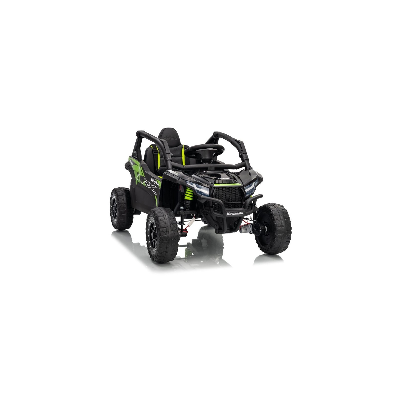 Buggy électrique enfant Kawasaki Teryx KRX 1000 UTV 24V, 4 moteurs, télécommande parentale 2.4 Ghz