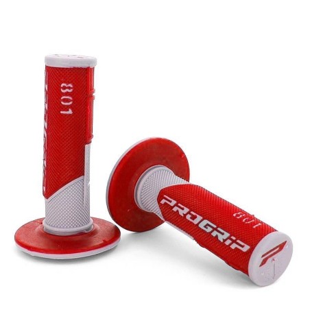 Pièces détachées Dirt bike, Pit bike Poignées progrip gris/rouge Progrip