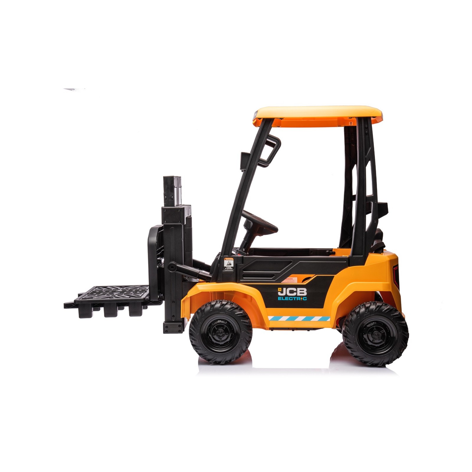 Chariot élévateur électrique enfant JCB, 2 moteurs 30w, batterie 12V, télécommande parentale 2.4 Ghz