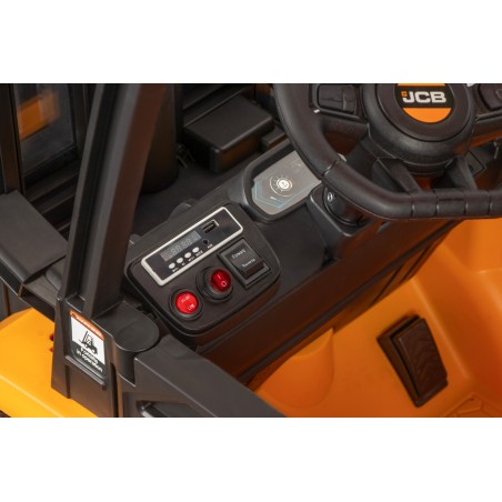 Chariot élévateur enfant électrique JCB 12V avec télécommande parentale | LeMiniRider