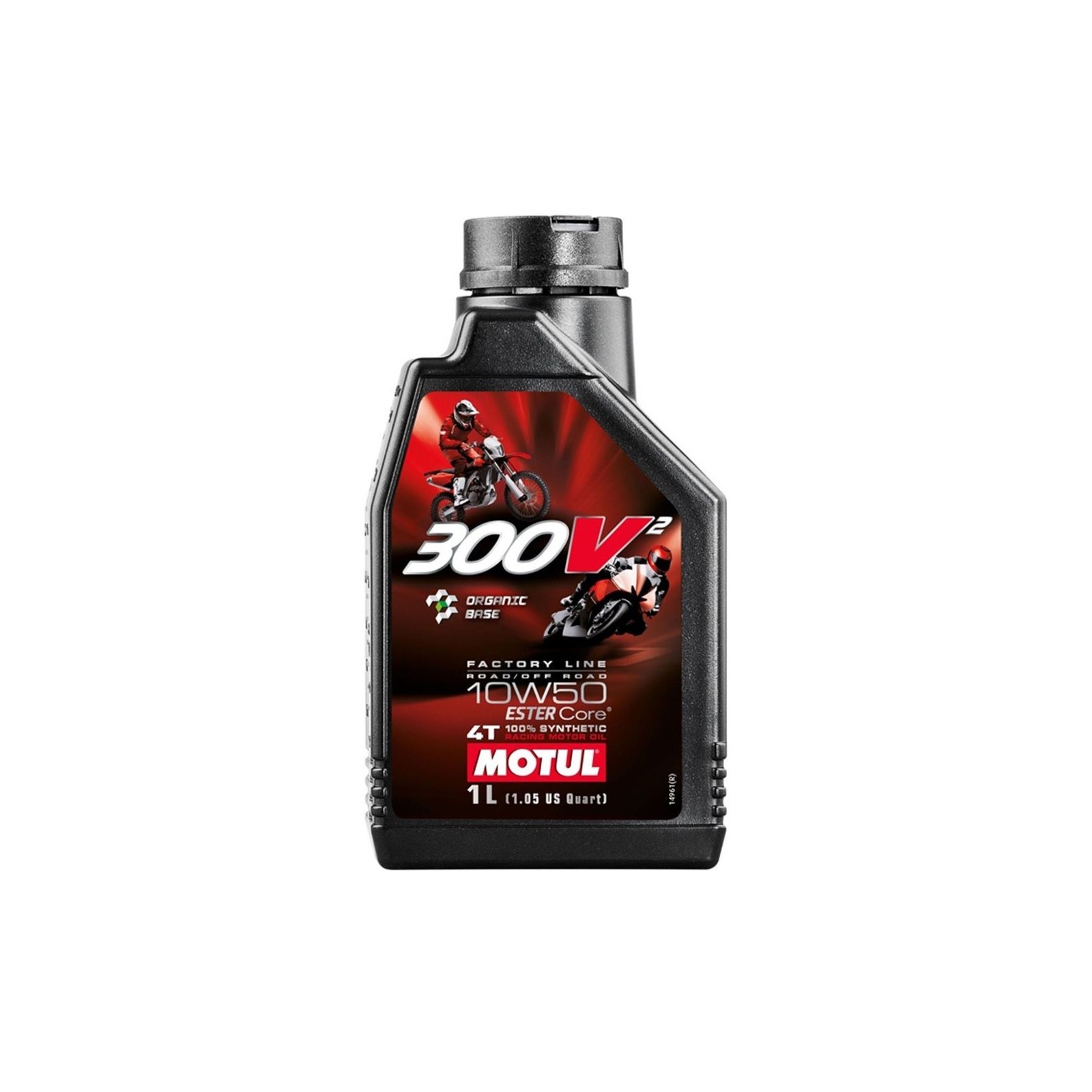 Huile MOTUL 300V² 10W50 4T - 1 Litre