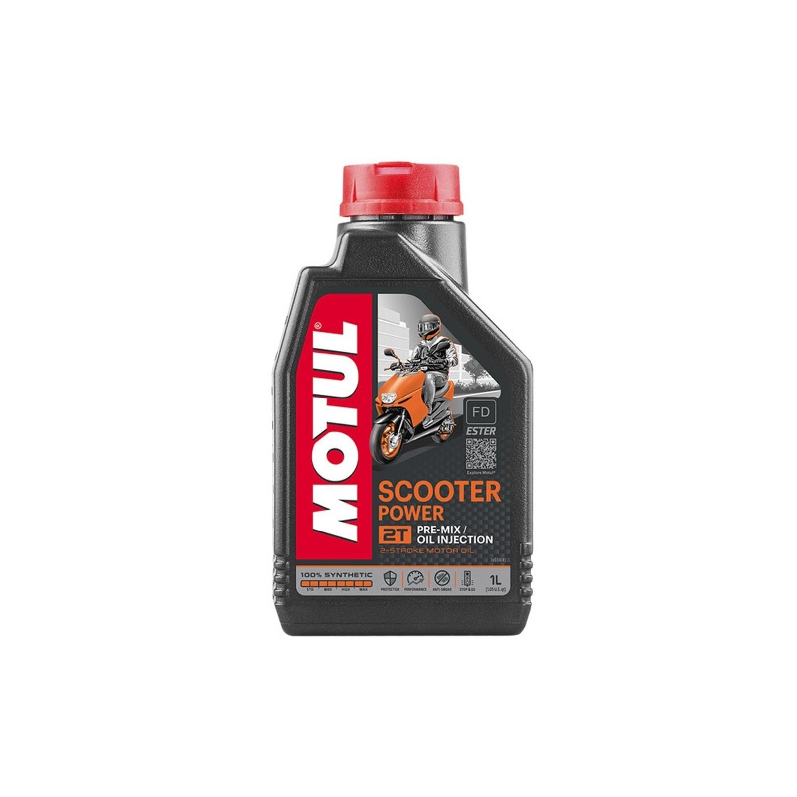 huile motul scooter power 2t 1 litre bidon