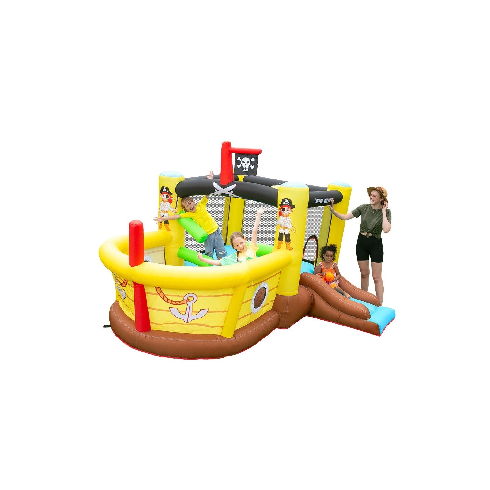Château gonflable pirate enfant avec souffleur 350w