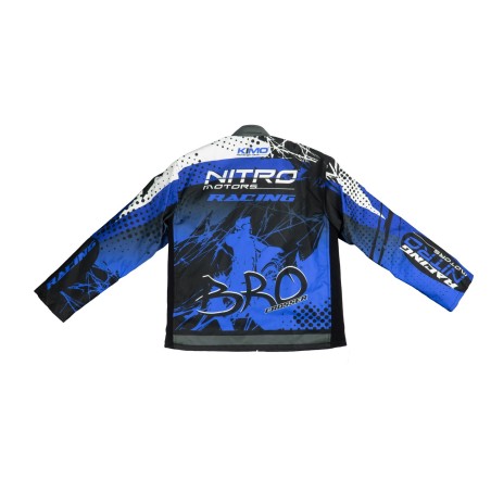 Veste Motocross Enfant KIMO BRO Bleu avec Protections | LeMiniRider