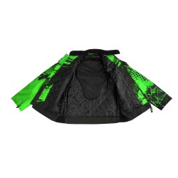 Veste Motocross Enfant KIMO BRO vert avec Protections intégrées