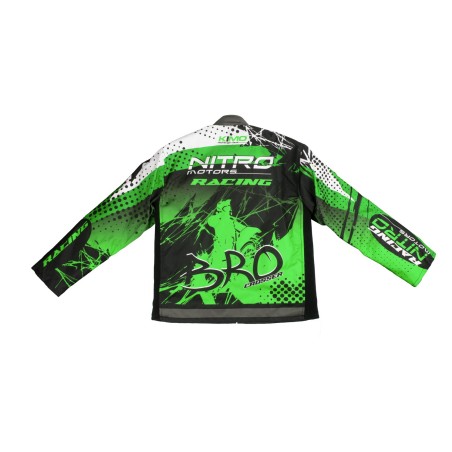 Veste Motocross Enfant KIMO BRO vert avec Protections intégrées