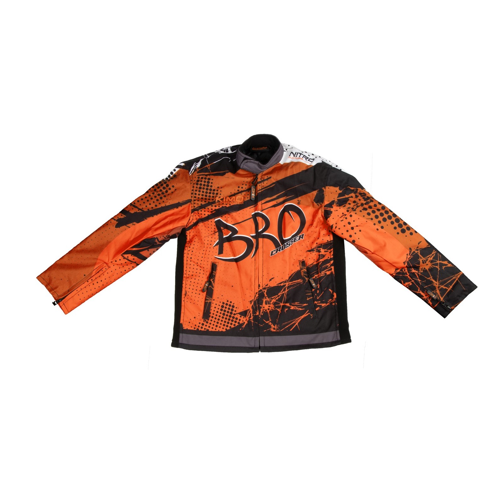 Veste Motocross Enfant KIMO BRO vert avec Protections intégrées